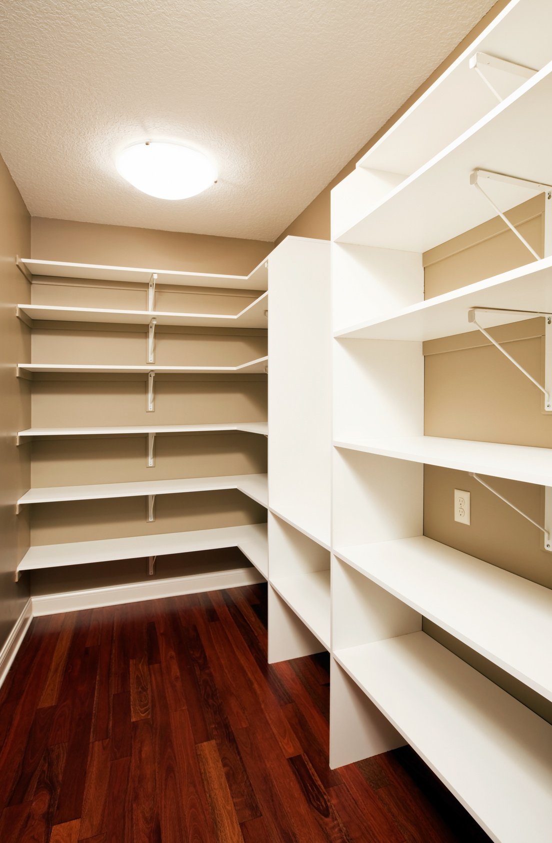 Empty Pantry or Storage Closet with Shelves